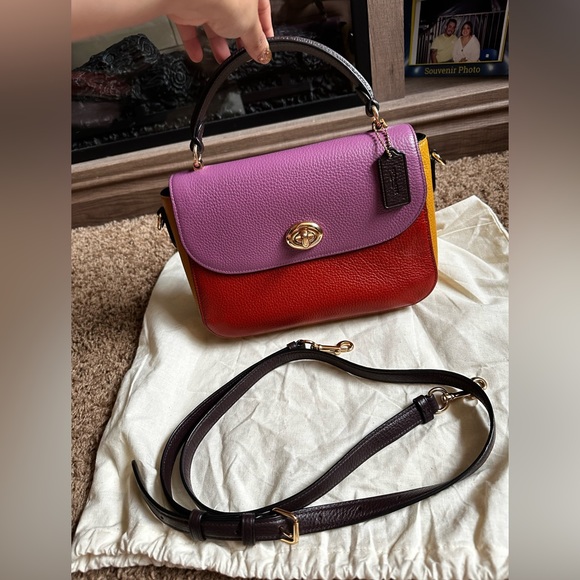 Coach Marley Top Handle Satchel Colorblock C1650 - Picture 2 of 16